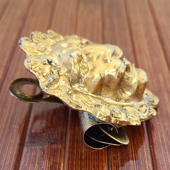 Vintage Gold Tone Lion Head Hunt Clip No. 2, Hunt Mfg Statesville N. C. - Picture 5 of 7
